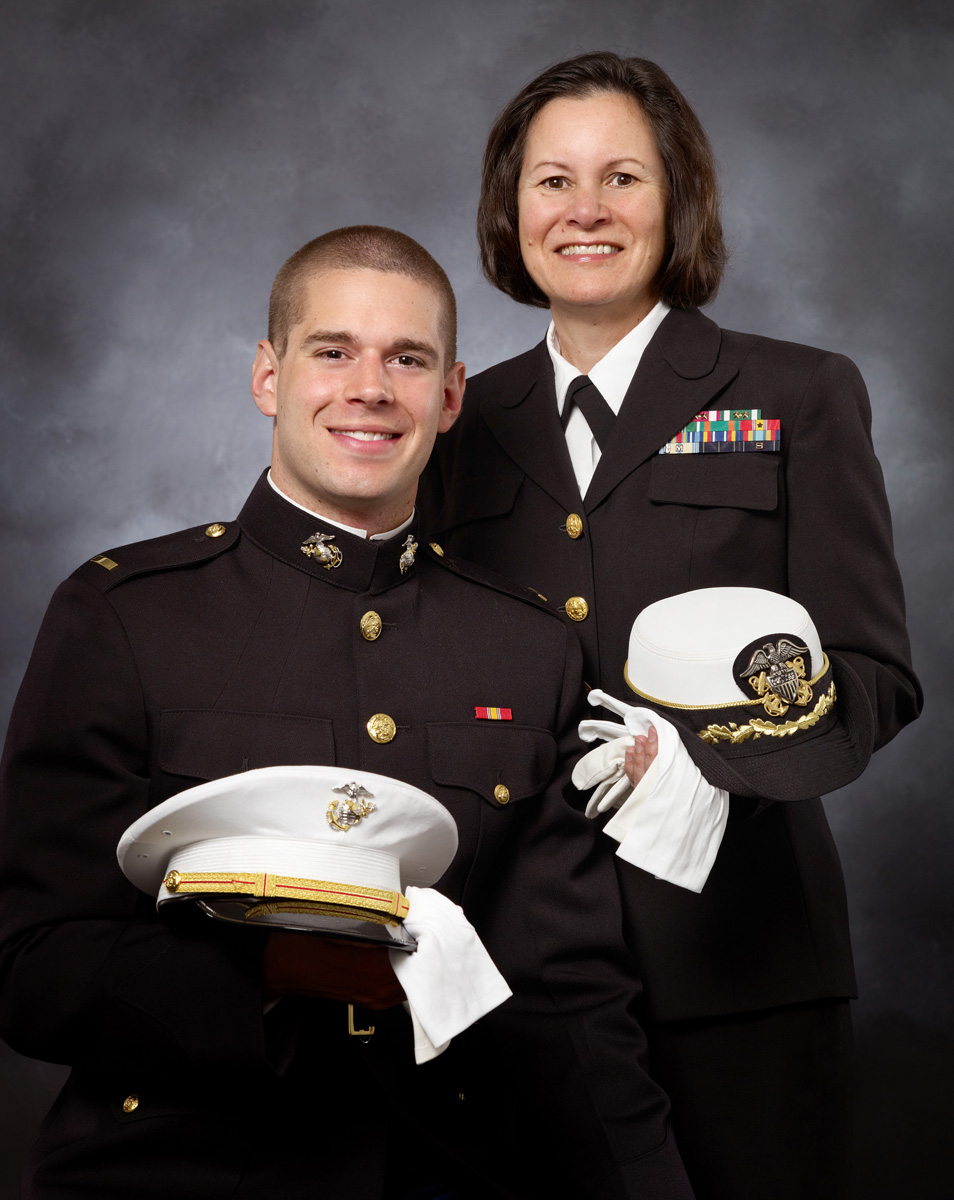 Mother & Son In Uniform